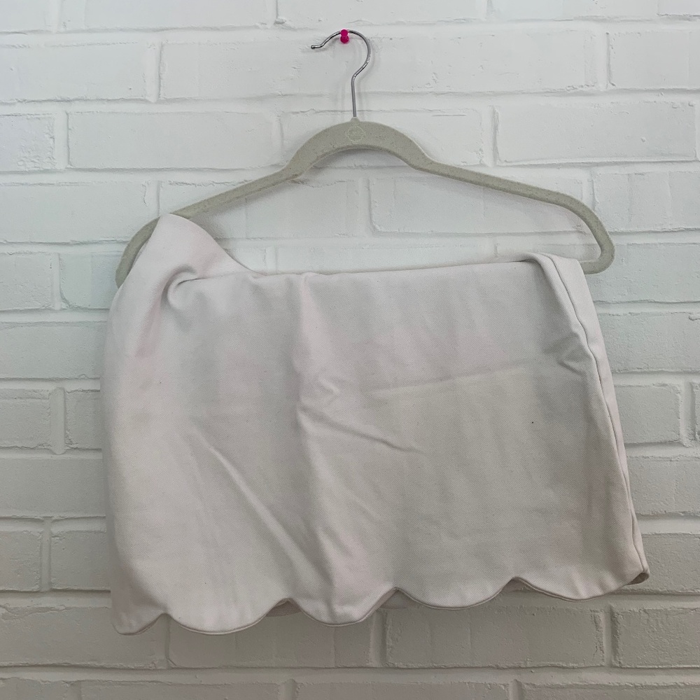 Topshop white scallop skirt